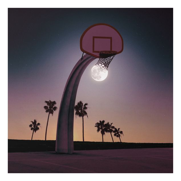 Reproducciónes de cuadros Basketball With Moon