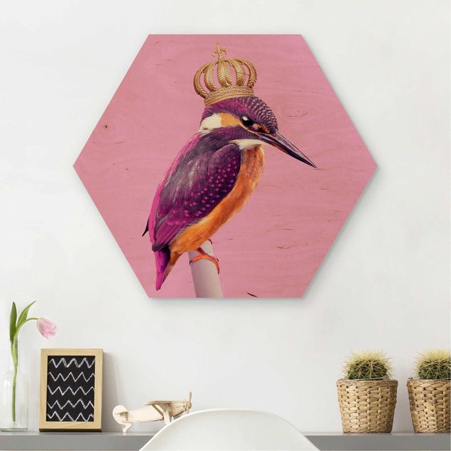 Decoración en la cocina Pink Kingfisher With Crown