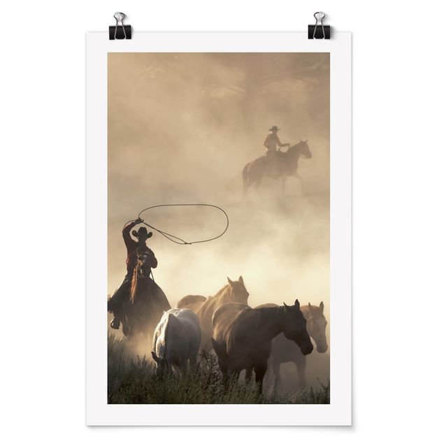 Póster animales Cowboys