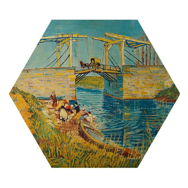 Reproducciones de cuadros Vincent van Gogh - The Drawbridge at Arles with a Group of Washerwomen