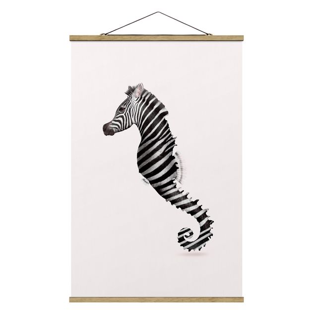 Cuadros de cebras Seahorse With Zebra Stripes