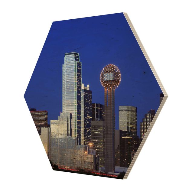 Hexagon Bild Holz - Dallas