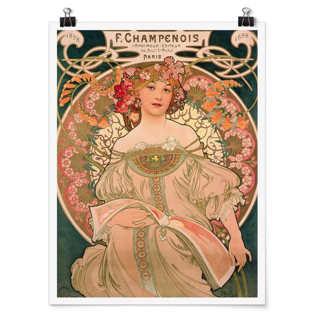 Estilos artísticos Alfons Mucha - Poster For F. Champenois