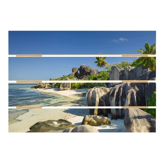 Cuadros de madera playas Dream Beach Seychelles