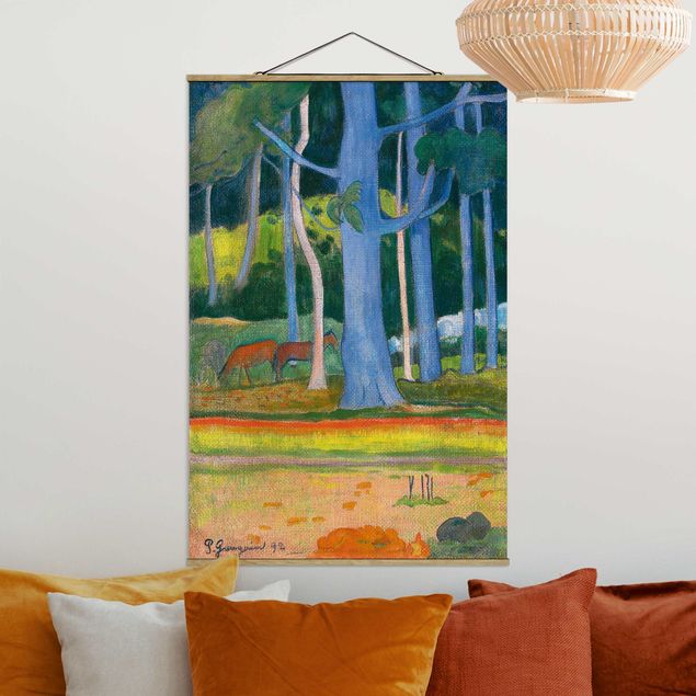 Decoración en la cocina Paul Gauguin - Landscape with blue Tree Trunks