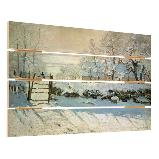 Cuadros de madera paisajes Claude Monet - The Magpie
