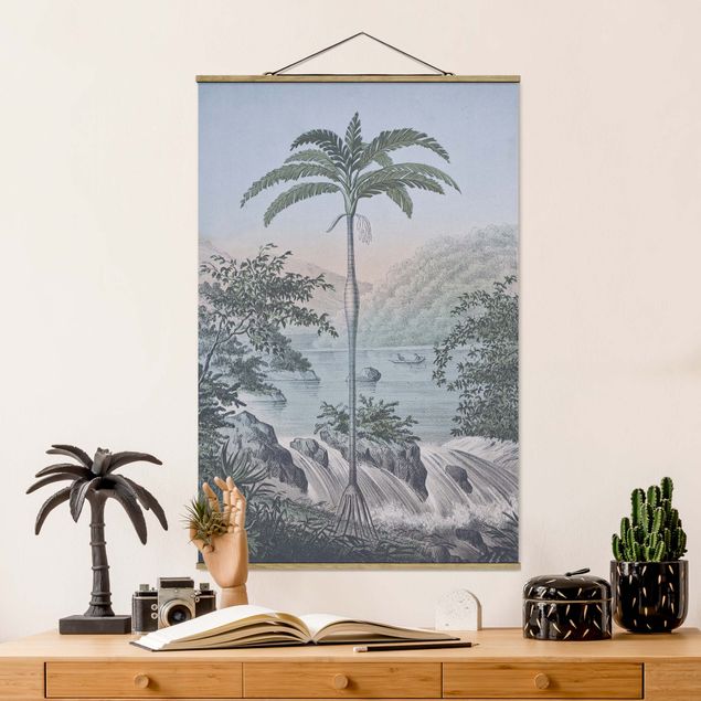 Decoración en la cocina Vintage Illustration - Landscape With Palm Tree