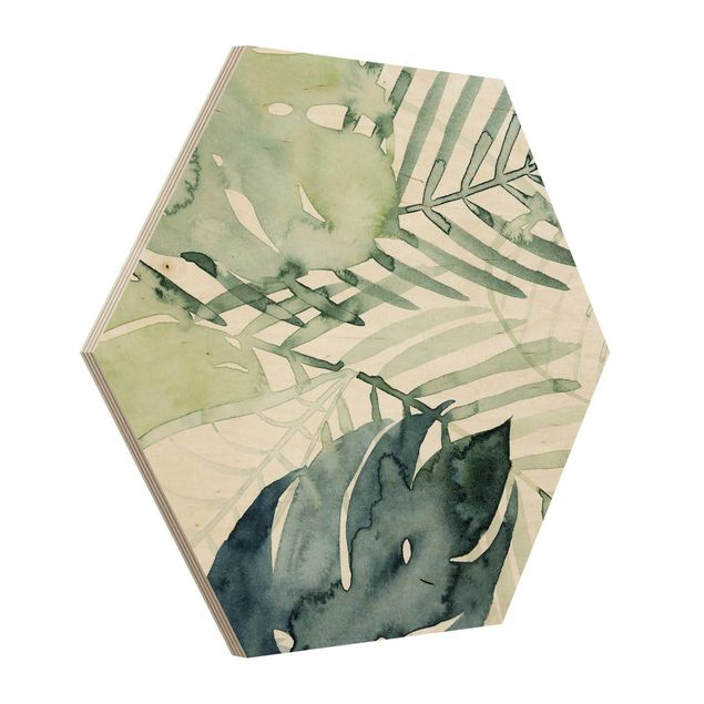 Cuadros hexagonales Palm Fronds In Watercolour I