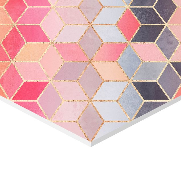 Cuadros Elisabeth Fredriksson Make It Happen Geometry Set Pink