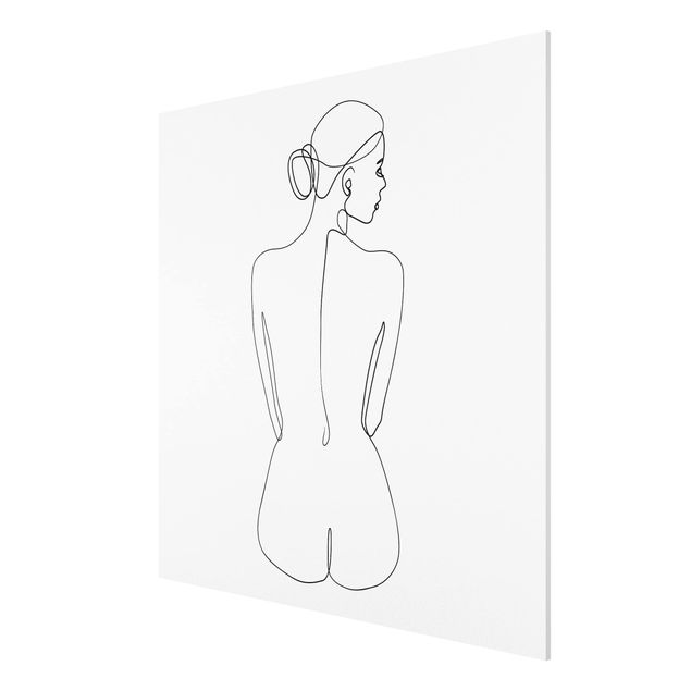 Cuadros eróticos Line Art Nudes Back Black And White