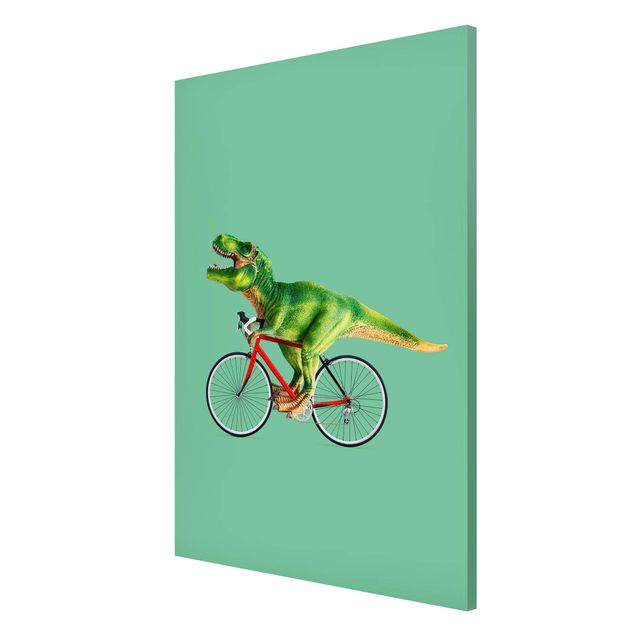 Tableros magnéticos animales Dinosaur With Bicycle