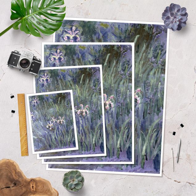 Cuadros azules Claude Monet - Iris