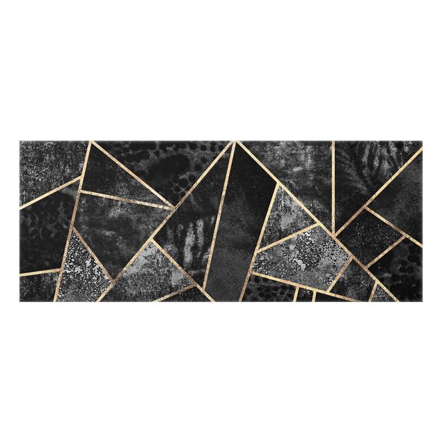 panel-antisalpicaduras-cocina Gray Triangles Gold