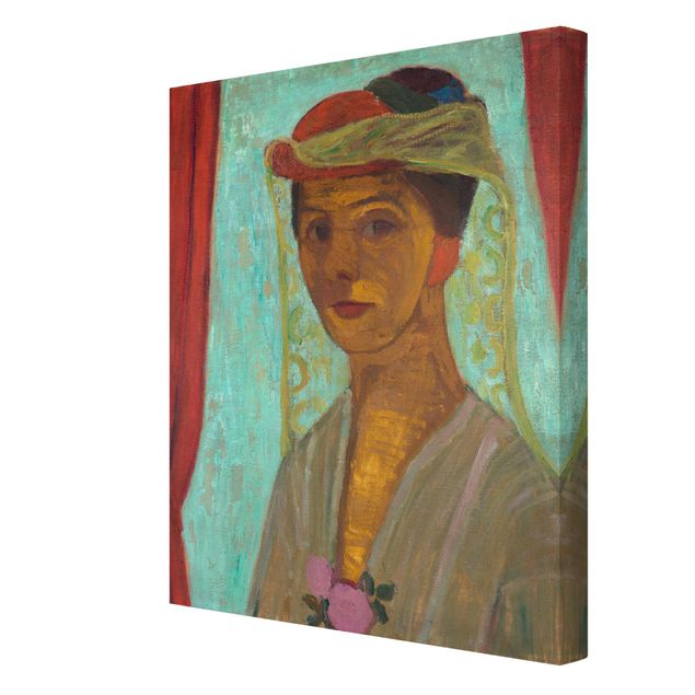 Láminas de cuadros famosos Paula Modersohn-Becker - Self-Portrait with a Hat and Veil
