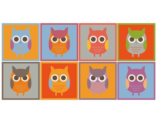 Vinilos de pared búhos Owls Sticker Set