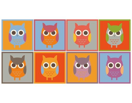 Decoración habitacion bebé Owls Sticker Set