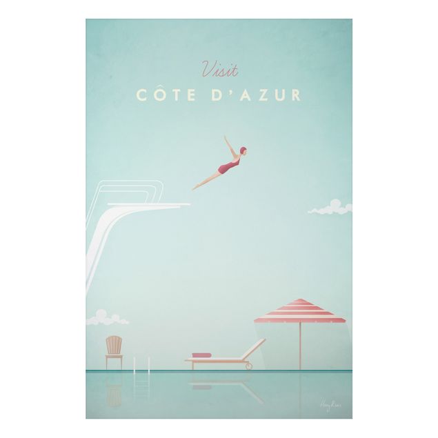Cuadro con paisajes Travel Poster - Côte D'Azur