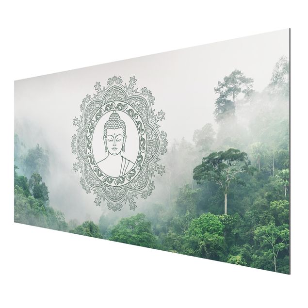 Cuadros montañas Buddha Mandala In Fog