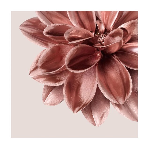 Alfombra roja Dahlia Flower Rosegold Metallic Detail