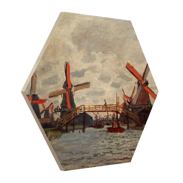 Estilos artísticos Claude Monet - Windmills in Westzijderveld near Zaandam