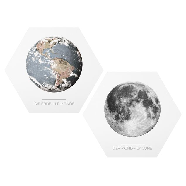 Cuadros modernos Moon And Earth