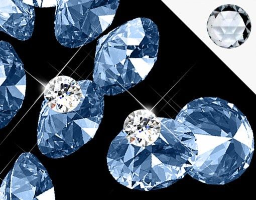 Vinilos pared No.421 Diamond Heart + 15 CRYSTALLIZED™ Swarovski-Stones Set