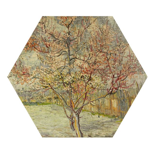 Cuadros famosos Vincent van Gogh - Flowering Peach Trees