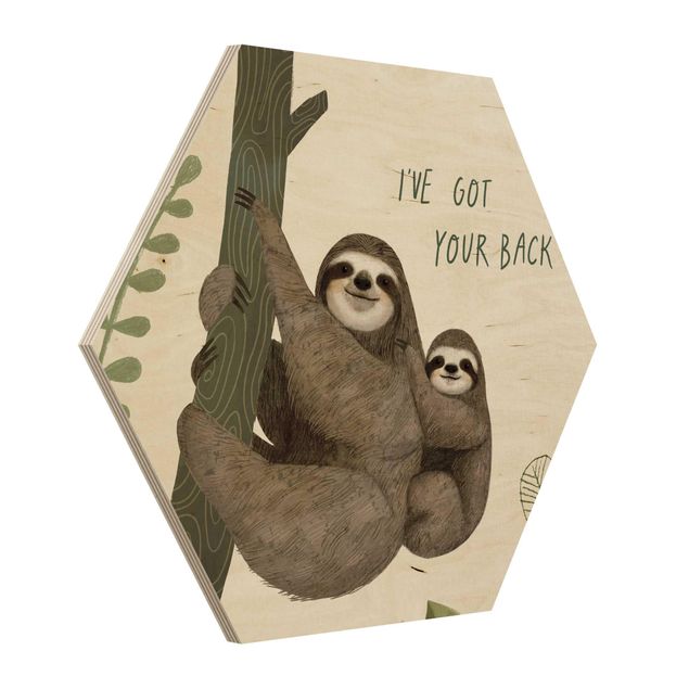 Cuadros hexagonales Sloth Sayings - Back