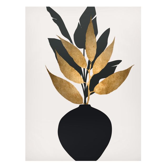 Cuadros de peces Graphical Plant World - Gold And Black