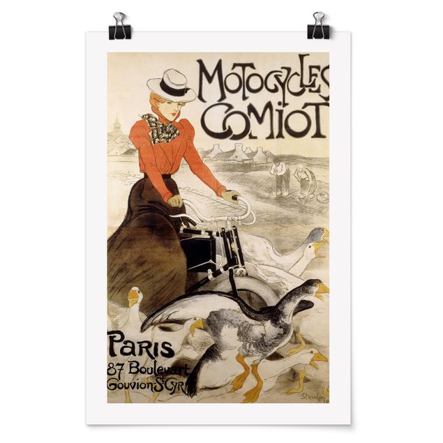 Póster cuadros famosos Théophile Steinlen - Poster For Motor Comiot