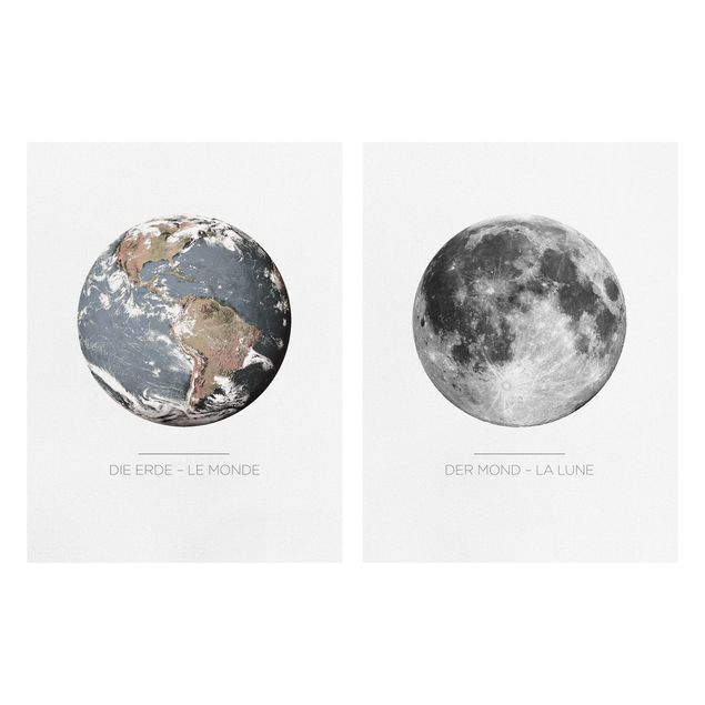 Cuadros decorativos Moon And Earth