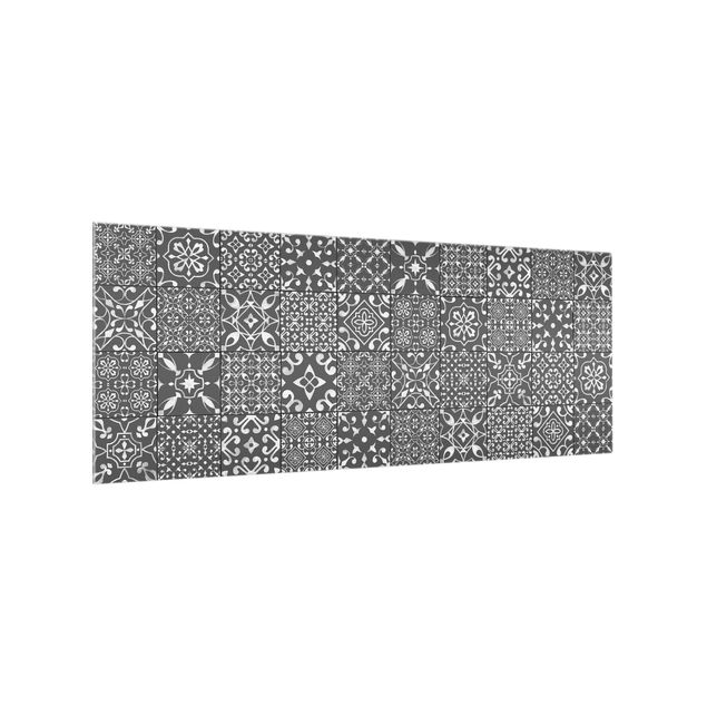 panel-antisalpicaduras-cocina Pattern Tiles Dark Gray White