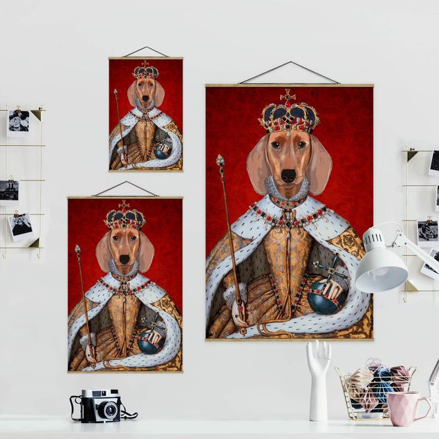 Cuadros rojos Animal Portrait - Dachshund Queen