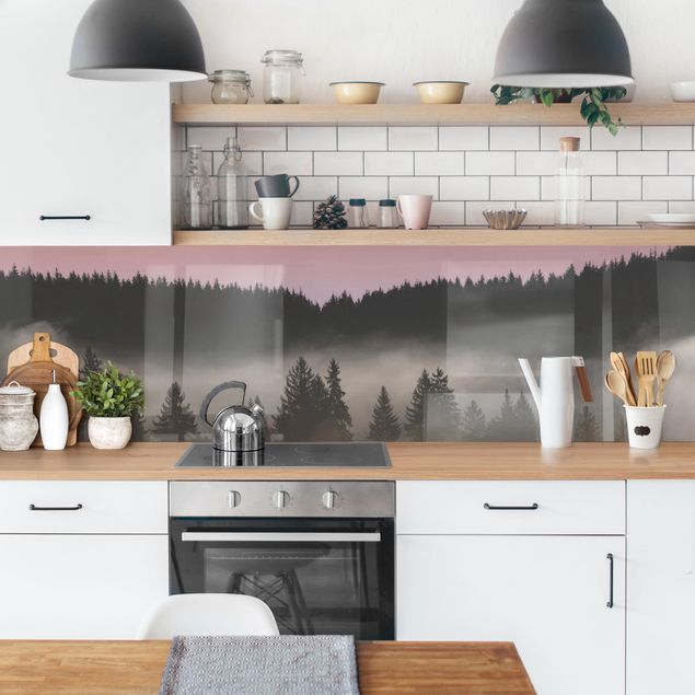revestimiento pared cocina Dreamy Foggy Forest