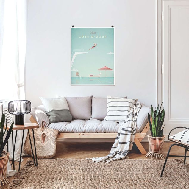 Cuadros de playa y mar Travel Poster - Côte D'Azur