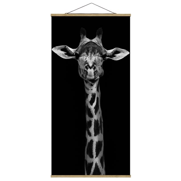 Cuadros decorativos modernos Dark Giraffe Portrait
