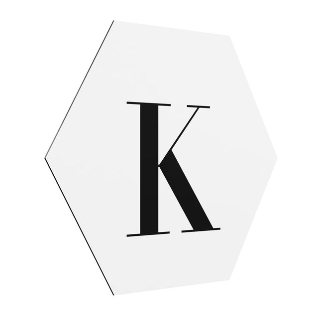 Cuadros modernos Letter Serif White K