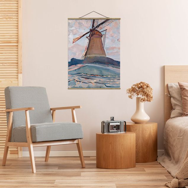 Cuadros famosos Piet Mondrian - Windmill