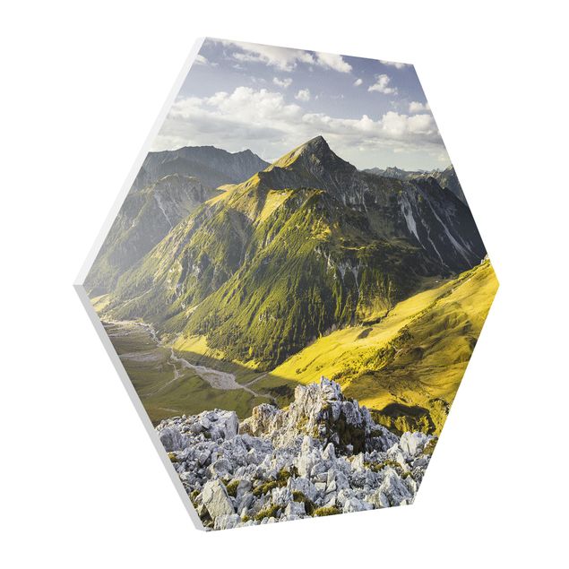 Cuadros de naturaleza Mountains And Valley Of The Lechtal Alps In Tirol