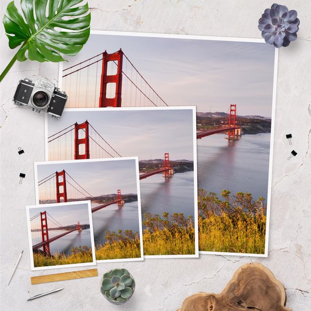Láminas decorativas Golden Gate Bridge In San Francisco