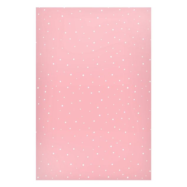 Cuadros de patrones Drawn Little Dots On Pastel Pink