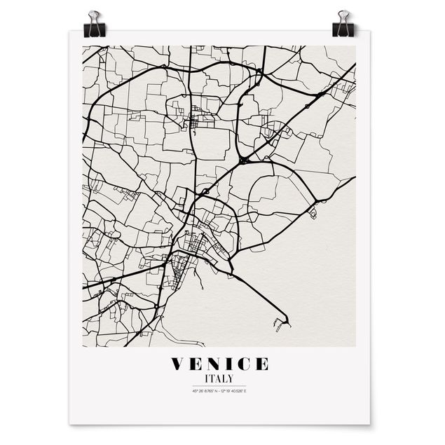 Láminas frases Venice City Map - Classic