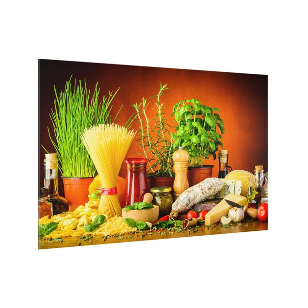 Panel antisalpicaduras cocina especias y hierbas Italian Kitchen