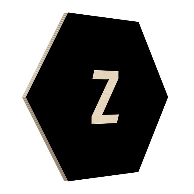 cuadros hexagonales Letter Black Z