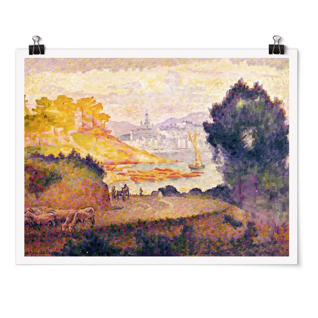 Láminas cuadros famosos Henri Edmond Cross - View of Menton