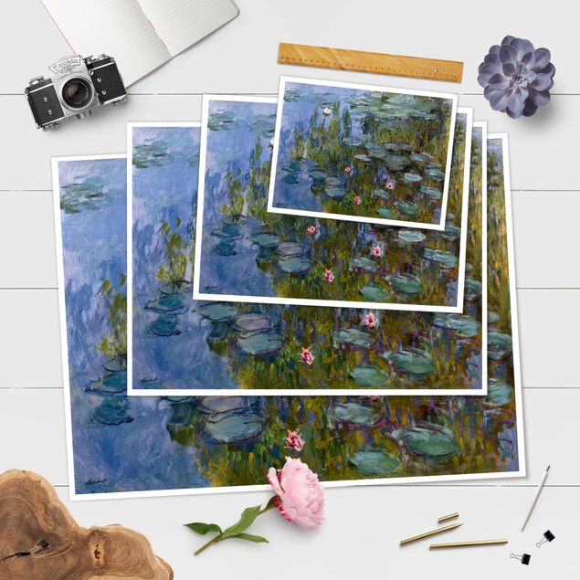 Póster cuadros famosos Claude Monet - Water Lilies (Nympheas)
