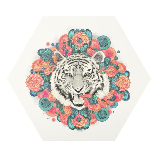 Cuadros de patrones Illustration Tiger Drawing Mandala Paisley