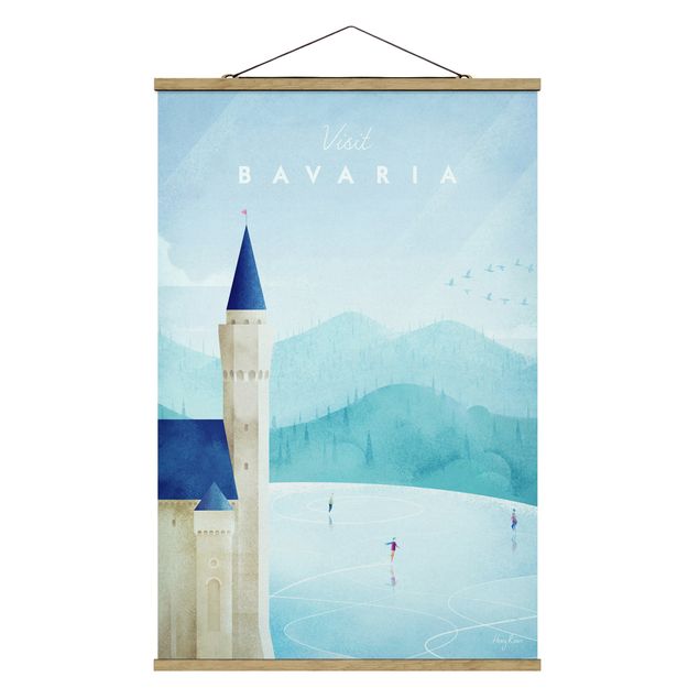 Cuadros retro vintage Travel Poster - Bavaria