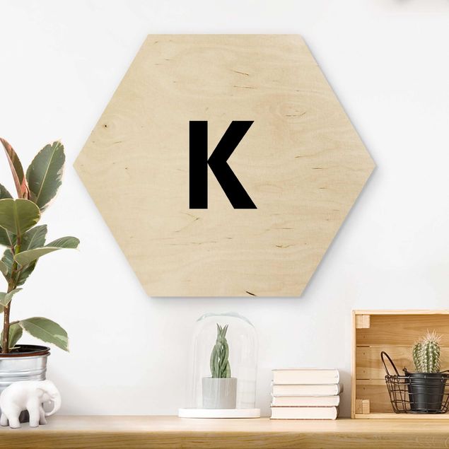 Cuadros de madera con frases Letter White K