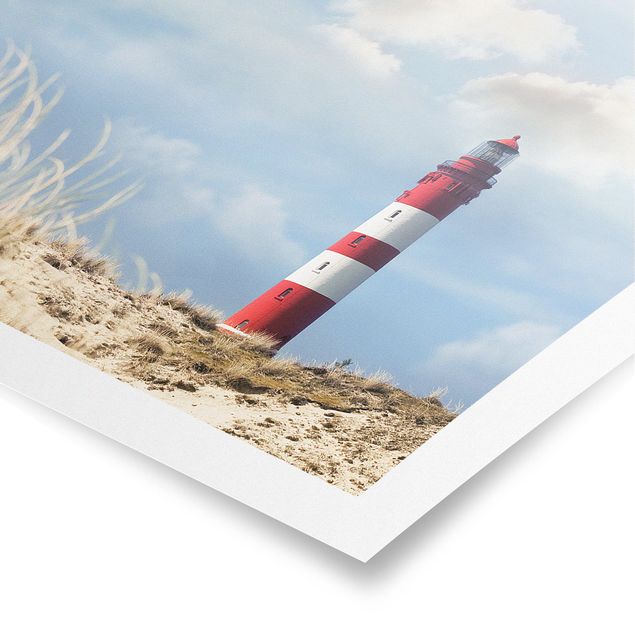 Póster paisajes para pared Lighthouse Between Dunes